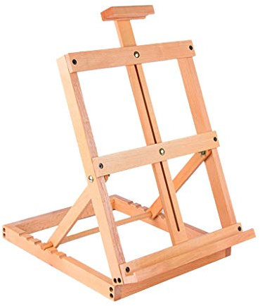 WDWDW Caballete de exhibición Tablero de Dibujo Caballete de Mesa Plegable Ángulo Ajustable Marco de Pintura al óleo de Madera Marco de exhibición de Madera de Haya roja