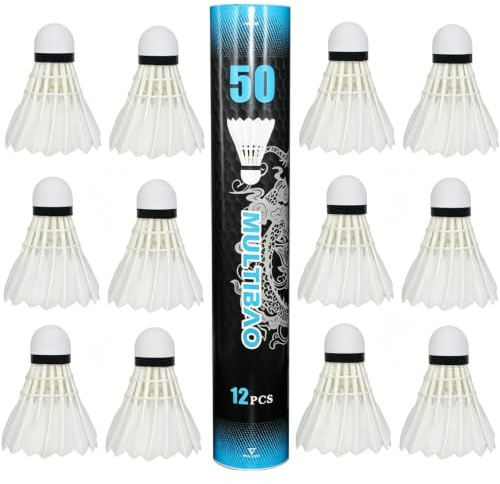 Multibao 12PCS Goose Feather A+ Badminton Shuttlecocks Outdoor Sport Game