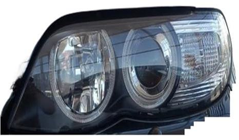 Conjunto Faros Celanteros Coche Para BMW Para X5 E53 E70 2000-2005 2006 2007 2008 2009 2010 2011 2012 2013 Para Kit De Ojos De Ángel LED Ultra Brillantes Anillos De Halo Luz De Día Faros Delanteros(2)