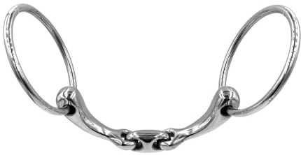Equine Smile ES0079 Gebiss ErgoBit Wassertrense Doppelt Gebrochen anatomisch geformtes maulfreundliches aus Edelstahl Ringdurchmesser 65 mm Gebissstärke 14 mm (14.5 cm)