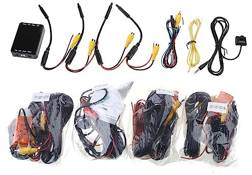 Caméra de recul panoramique à 4 voies, boîtier de contrôle à 360 degrés, accessoires extérieurs de voiture