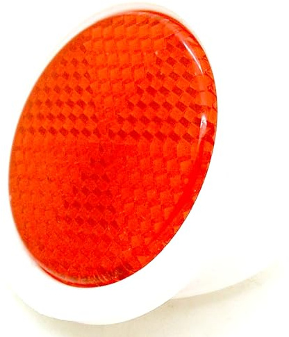 OPAX51 Catadrioptico Clasico Reflector Blanco Rojo para Guardabarros de Bicicleta Vintage Rojo y Blanco 513823_bl