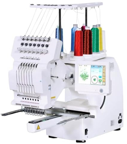 Máquina de bordado de 12 y 15 agujas de una sola cabeza, sombreros industriales, pequeña y compacta, máquina de bordado computarizada para uso doméstico o comercial