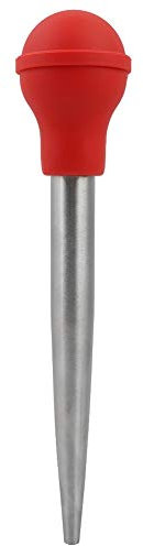 Haofy Stainless Steel Turkey Baster, Marinade Seasoning Injector, Kitchen Flavour Syringe Basting Pump, with Cleaning Brush, BBQ Grill Cooking Tool