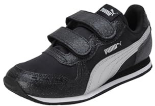 PUMA Cabana Racer Glitz V PS, Zapatillas, Multicolor Silver Black Silver, 29 EU