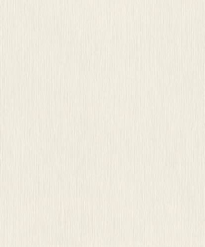 Rasch Papier peint non tissé uni 844306 - Blanc avec structure textile de la collection Perfecto VI - 10,05 m x 0,53 m (L x l)