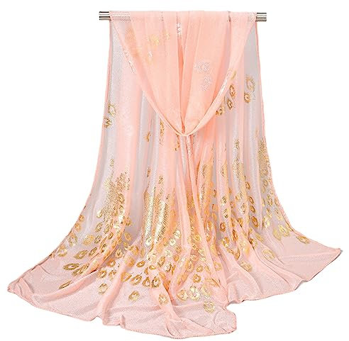 MAIRY Schal Damen mit Muster Stola Schal für Abendkleid Seide Schals und Tücher mit Fransen Elegante Hochzeitsschal für Damen Festlich DE1600073