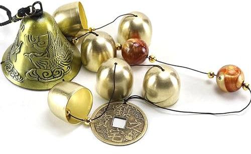 1 carillón de viento de metal, reloj decorativo multifuncional, carillón de viento giratorio de metal, campanilla decorativa, campanilla de viento para jardín, gong, gong, gong, gong, decoración