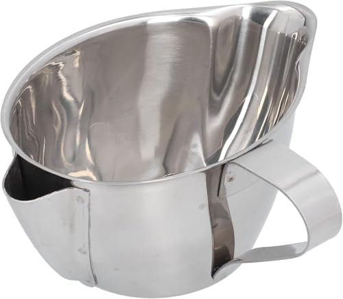 Oil Fat Separator Bowl,300ml/500ml Stainless Steel Grease Separator,Healthy Lifestyle for Kitchen Gravy Separator for Family,Restaurant,Easy to Clean (Silvery,300ML)