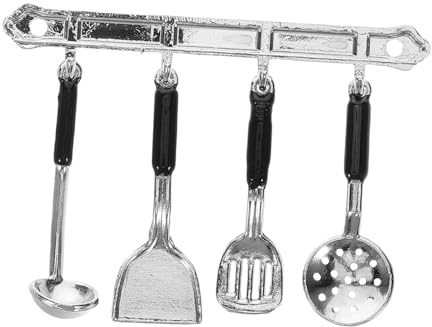 PERSELOSO Victorian Dollhouse Furniture Set Miniature Kitchen Utensils Boys and Girls Mud Kitchen Accessories