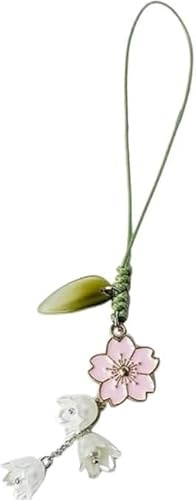 aoukoslt Cell Phone Strap Flower Phone Charm, Cute Keychain Lanyard String Charm, Car Keychain, Cell Phone Charms, Hanging Car Pendants Decor Accessories