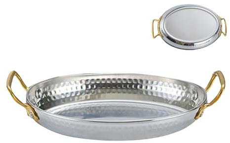 Filvczt Sartén, Acero Inoxidable Plato Para Pescado, Cazuela Sin Revestimiento Con Asas Dobles Utensilio Cocina Para Cocinar Langosta Hogar Principiantes Camping Restaurantes