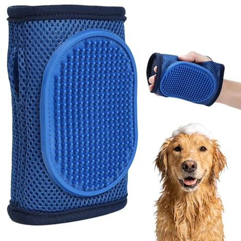 Guantes para el cuidado del pelaje – Cepillo de baño para perros de silicona | Guantes de lavado para perros Masaje – Removedor de pelo suave para la pérdida de pelo al bañar pelo largo y corto, gatos