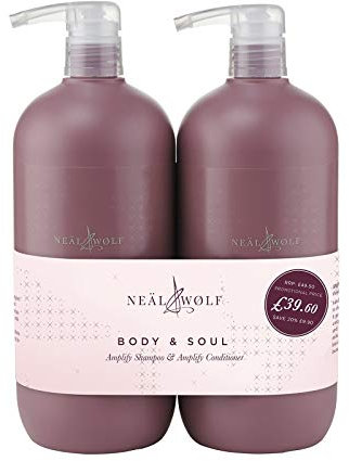 Neal & Wolf Body & Soul Amplify Volumising Shampoo & Conditioner Backwash Duo 950ml