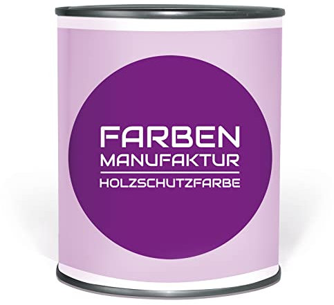 Farben Manufaktur Holzfarbe Holzschutzlack Wetterschutzfarbe Holzdecklack Landhaus Holz RAL 0,5L, Farbe: ca. RAL 7001 Silbergrau