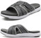 COFACE Mens Sport Recovery Sandals Plantar Fasciitis Soft Cushion Lightweight Arch Support Orthotic Slides for Men Grey Size 8.5