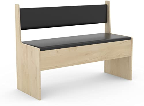 VCM Wooden corner bench seat bench with chest Esal width 110 cm Wooden corner bench seat bench with chest Esal width 110 cm Anthracite/honey oak