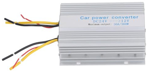 Kfz-Wechselstrom-Wechselrichter, Kfz-Ladegerät-Adapter, 24 V Gleichstrom auf 12 V Gleichstrom, Kfz-Stromrichter, 30 A, 360 W, IP68, Wasserdicht, Sicherer Abwärtstransformator Für Golfwagen, PKW, LKW
