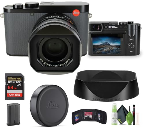 Leica Q3 43 Compact Digital Camera (19084) 60MP Full-Frame BSI CMOS Sensor, APO-Summicron 43mm f/2 ASPH. Lens, 8K Video Recording + 64GB SD Card+ Cleaning Kit and More