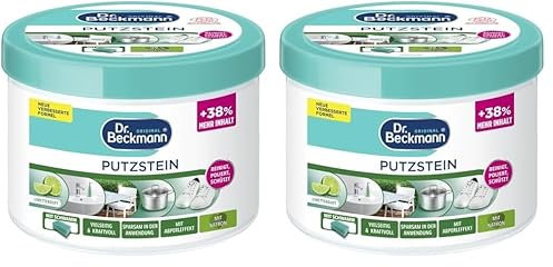 Dr. Beckmann Putzstein | Universalreiniger für den ganzen Haushalt | inkl. Putzschwamm | 550 g (Packung mit 2)