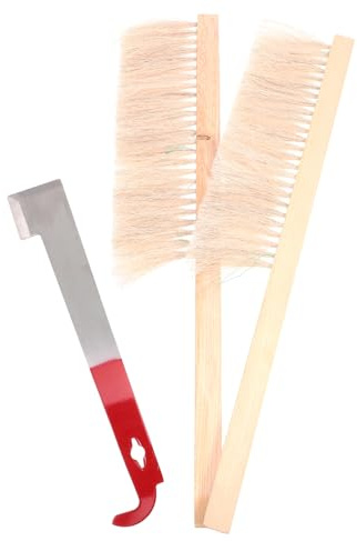 Toddmomy 1set Beekeeping Tool Brush Scraper Kit Bee Hive Tools for Efficient Honey Harvesting Essential Beekeeper Supplies Multi-Purpose Brush
