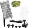 Sprifityy Teichpumpe solar 3.5W,Solar Springbrunnen, Glas DIY Solar Teichpumpe,Solar schwimmender Fontäne Pumpe,mit 3M Kabel & 5 Fontänenstile,für Gartenteich Springbrunnen Vogel-Bad Fisch Behälter