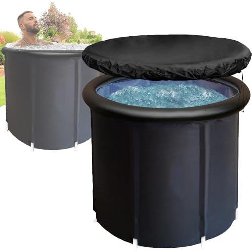 Inflatable Ice Bath Bucket,100 Gallon Portable Cold Water Bathtub,Foldable Inflatable Bathtub,80 * 80 Cm,Multi-Layer Design, Adult Spa Bathtub,Suitable for Athletes,Home Cold Water Therapy