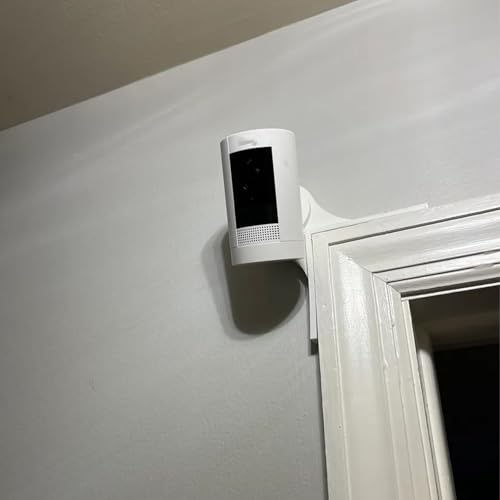 for Ring Stick Up Cam Doorframe Mount – No-Drill Adjustable Bracket for Security Cameras | Easy Installation with 3MM Screw, Temporary & Permanent Mounting Options,Durable Material