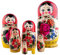 Heka Naturals Semyonov Red Nesting Dolls | All Natural Wooden Matryoshka Doll Set of 7 (18 cm) - Traditional Babushka Home Decor, Wooden Stacking Toys, Handmade & Games, Shape Sorter Accessories