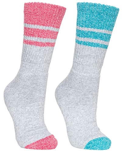 Trespass Womens Walking Socks Anti Blister Tacter Inner Lining 2 Pack Hadley