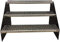 3 Stufen Standtreppe Stahltreppe freistehend Breite 140cm Höhe 63cm Anthrazitgrau/Robuste Außentreppe/Stabile Industrietreppe für den Außenbereich