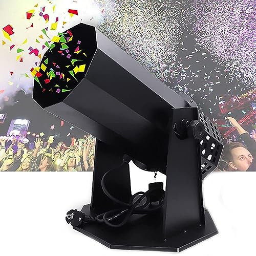 REHOOF Drahtlose Konfetti-Kanone, 1500 W Elektrische Konfetti-Maschine, Mit Fernbedienung, Hochzeits-Konfetti-Concierge Blumenatmosphärenpistole für DJ Ereignis Hochzeits Feiertags Halloween