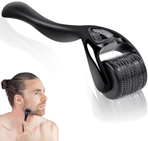 Xrten 1 Pezzi Professionale Micro Rullo,0,5 mm 540-Aghi Micro-Ago Roller Vero Microneedle Dermaroller Viso Strumento a Microaghi Stimolare la Crescita dei Capelli Microneedling della Pelle