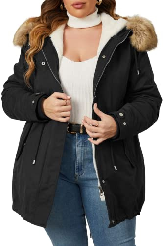 Geschallino Mujer Chaqueta Tallas Grandes 3 en 1 Parka Invierno Caliente Largo Abrigo con Desmontable Forro Polar