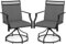GIANTEX 2er Set Gartenstühle, 360° Drehstühle Outdoor mit Armlehnen & Metallrahmen, Bistrostühle Sitzmöbel für Garten, Terrasse & Balkon, 65 x 61 x 90 cm, belastbar bis 180kg