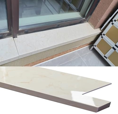 Protection de rebord de fenêtre en béton pour intérieur moderne - Extra large - Plaque de comptoir pour fenêtres en ciment - Pour extension de rebord de fenêtre (140 x 40 cm)