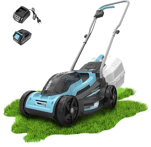 Cecotec Tosaerba a batteria Terrenator E1 Liberty. Motore brushless brushless, funziona con una batteria 21 V 4 Ah, altezza di taglio regolabile, larghezza di 32 cm, 3 in1 con mulching