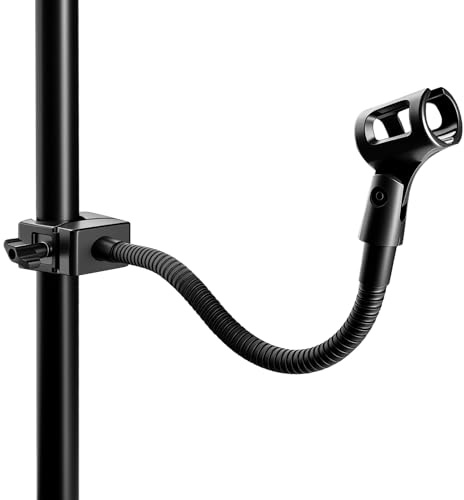 13 Gooseneck Mic Stand w/Super Crab Clamp, Flexible Microphone Arm Mount Holder, Compatible with Music Stands, Mic Stands, Tripods, Boom Arms - KBC1458