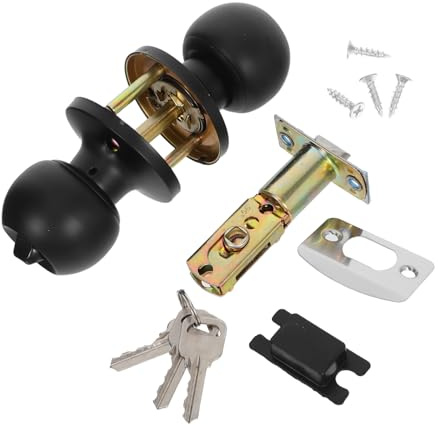 DIYEAH Cerradura De Puerta Silenciosa Con Llave Cerradura De Seguridad De Inoxidable Para Dormitorio y Baño Protege Contra Fácil Instalación