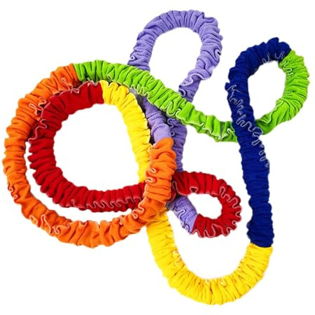 Wswqop Banda Elástica Cooperativa para Ejercicio Integración Sensorial Juego Dinámico Y Entrenamiento de Movimiento Elaborada Flexible Adecuada para, 5m