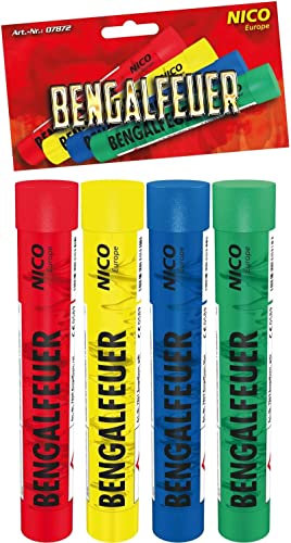 NICO® 7872 Bengalfeuer Strobeeffekt / 50. Sek. 4vStück Bengalos // FARB Mix (P)