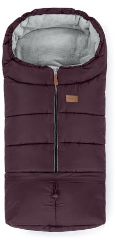 Petite&Mars Schlafsack für Kinderwagen JIBOT * Fußsack * Winterschlafsack für Kinderwagen, Buggy und Autositz * Warrm * Wasserdicht * Winddicht (Mysterious Plum)