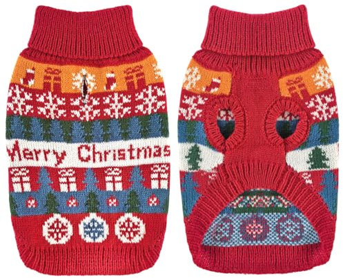 Dolahovy Hundepullover Weihnachten Pullover Hund kleine dackel hundepulli groß Xmas hundemantel hundebekleidung hundejacke wintermantel hundepulli Chihuahua Kleidung hundekleidung katzenpullover XL