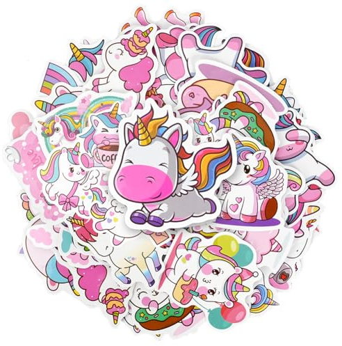OSDUE Adesivi per Bambini Impermeabili Set Personalizzati per Bambini | Graziosi adesivi estetici Adesivo in Vinile per Auto/Laptop/Skateboard/Chitarra/Cellulare Adatto Regalo per Adulti e Bambini