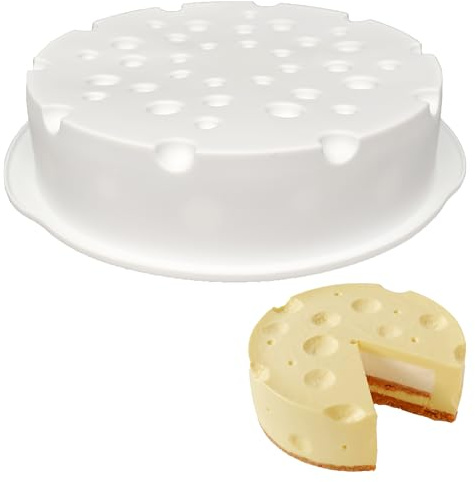 SEABABOO Silikonformen Käse Kuchenform 8 In Silikon Form 3D Käse Tortenform Backform Kuchenbackform Käseform Motivbackformen für Kuchen Muffin Sahnetorte Schokoladenkuchen (8 IN)