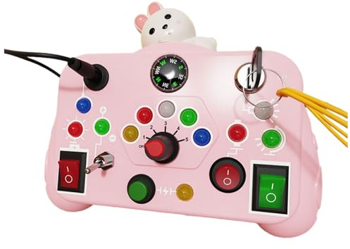 AMSLSIU Giocattoli con interruttori installati in modo sicuro Sicuro e divertente per i bambini I giocattoli in ABS con interruttori della luce a LED sono pulsanti di occupati , rosa
