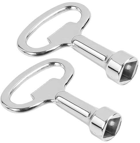 2 PCS Clé Purge Radiateur 8mm, Clé Carré en Acier Inoxydable pour Chauffage, Clé Universelle Carrée pour Chauffage, Coffrets Techniques, Poubelles et Interventions de Maintenance
