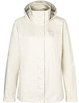 Marmot Kvinnor Wm's PreCip Eco Jacket, Vattentät regnjacka, vindtät regnrock, andningsaktiv, vikbar Hardshell Windbreaker, ideal vid cykling och vandring, Papyrus, M