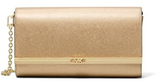 Michael Kors Mona Large East West Clutch, Pale Gold