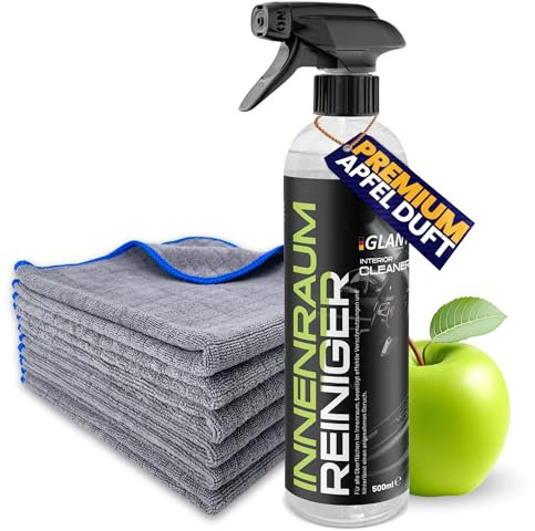 GLANTEX Auto Innenraumreiniger - Cockpit Reiniger - porentiefe Reinigung für Kunststoff, Leder & Polster, Cockpitpflege, Innenraum - 500ml Cockpitreiniger ph neutral